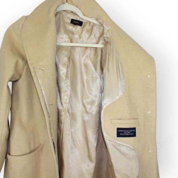 Medium QUINCE Italian Wool Cocoon Coat Heather Macadamia - Picture 14 of 16